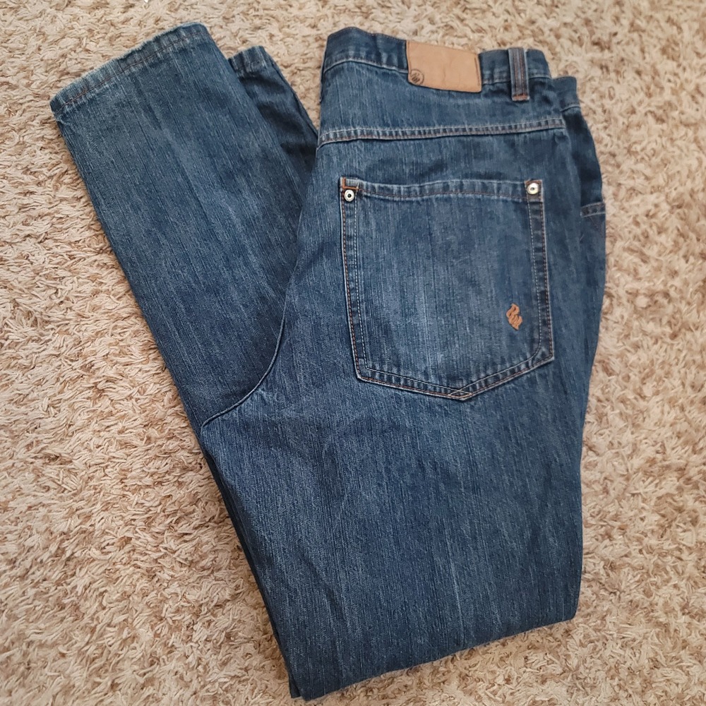 Rocawear Jeans Mens 40 Blue Medium Wash Straight Leg Streetwear Denim Cotton